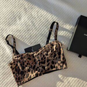 DOLCE&GABBANA X SKIMS SKIMS BODY BUSTIER LEOPARD / M